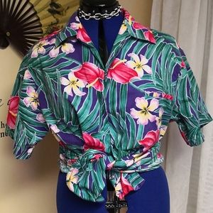 Vintage Hilo Hattie Hawaiian Top